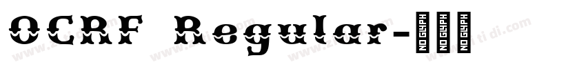 OCRF Regular字体转换